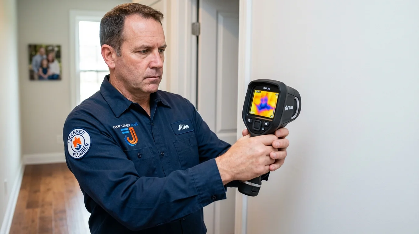 Thermal imaging leak detection by Johns Plumbing LLC in Comanche